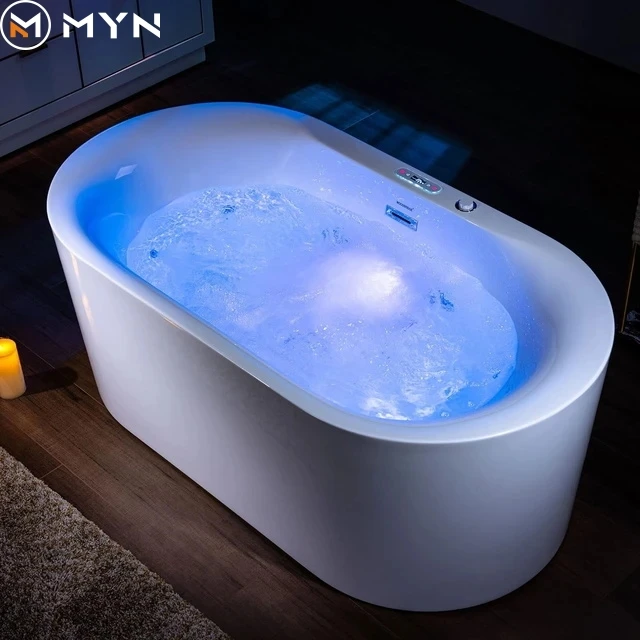 

Bathroom Freestanding Solid Surface Stone Modern Hydro Spa Massage Jacuzi Corner whirlpool Acrylic Massage Bathtub