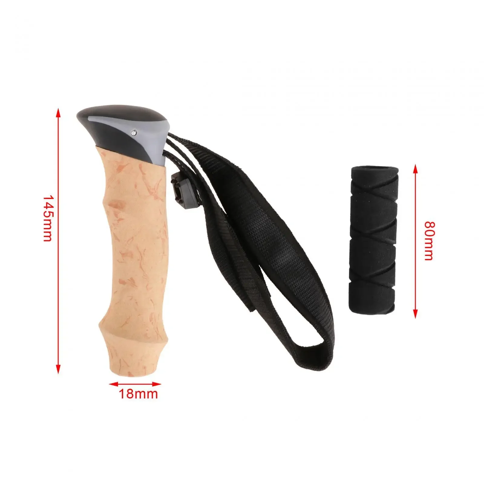 Tongkat Trekking, pegangan tongkat berjalan Portabel Anti Slip