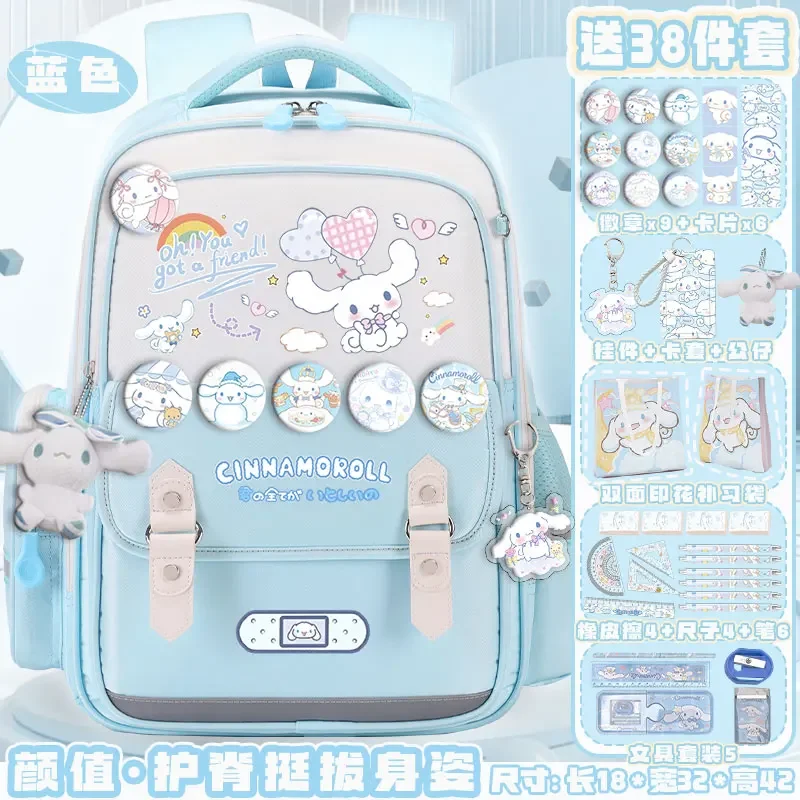 Sanrio Nieuwe Cinnamoroll Babycinnamoroll Student Schooltas Grote Capaciteit Casual En Lichtgewicht Schouderpad Waterdichte Rugzak