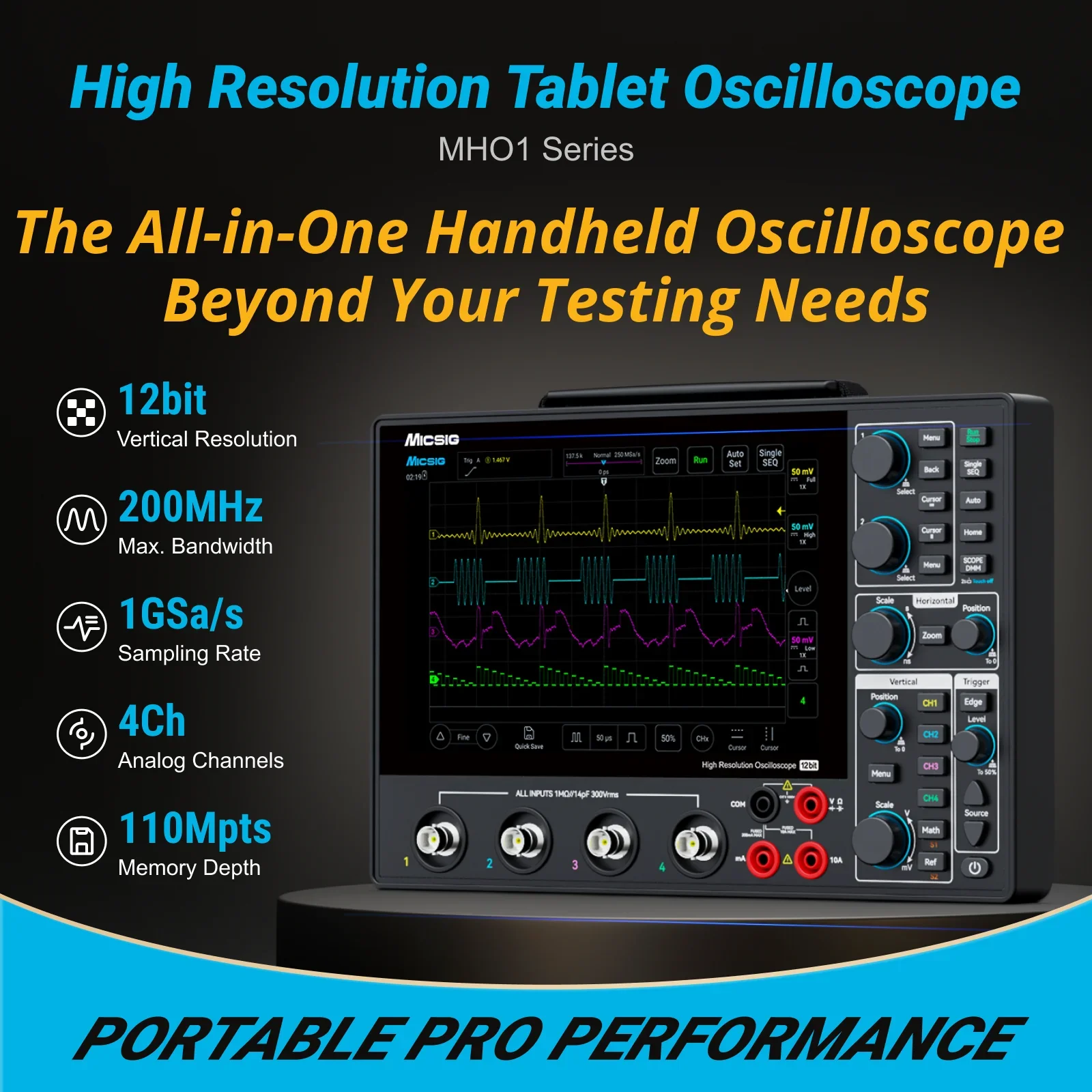 Micsig MHO1 Series Oscilloscope- 8