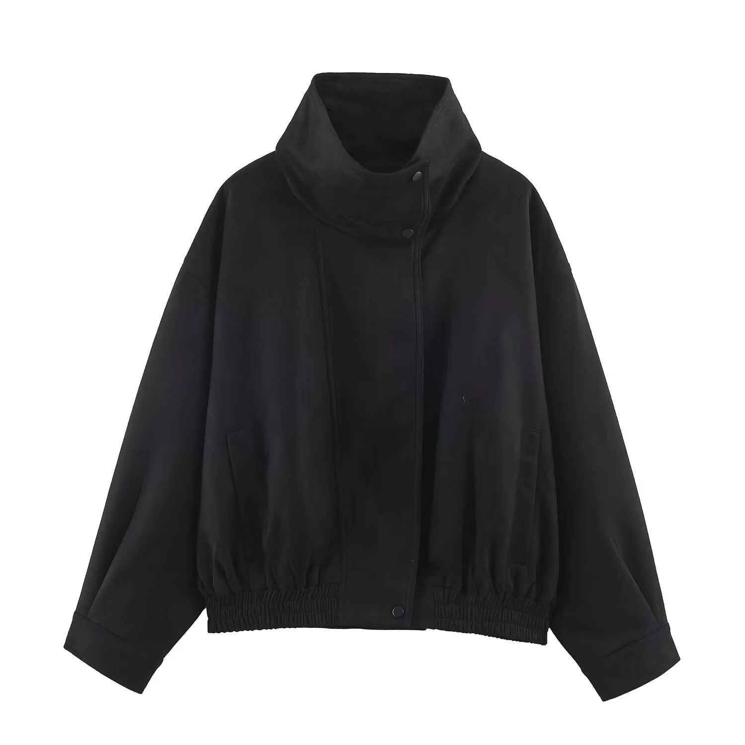 European and American style 2026 autumn new product women's stand up collar versatile loose pilot jacket jacket