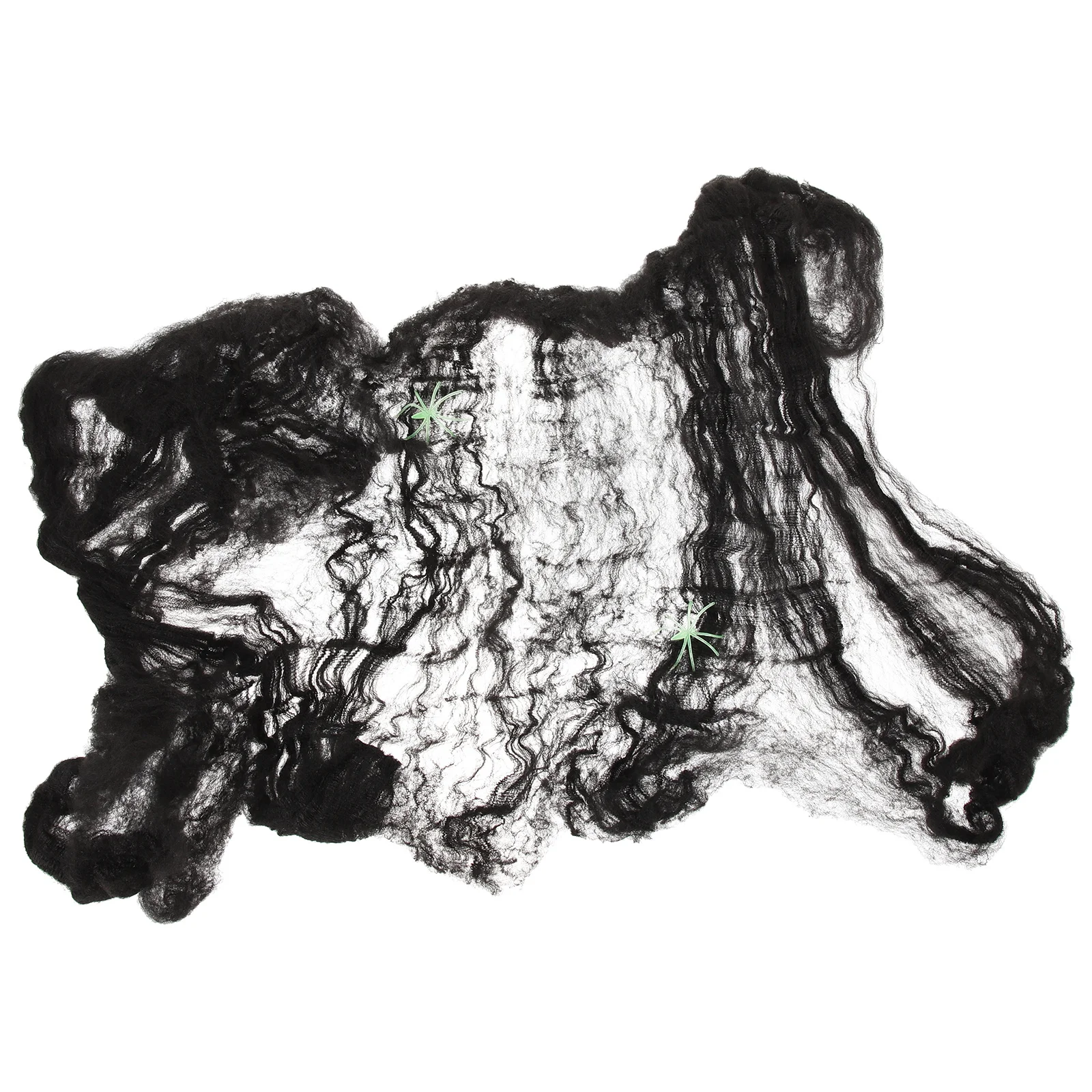 مجموعة واحدة من شبكة العنكبوت الناعمة لتزيين الهالوين، تصميم طويل خفيف الوزن لسقف ساحة حديقة ديكور حفلات محاكاة الدعامة