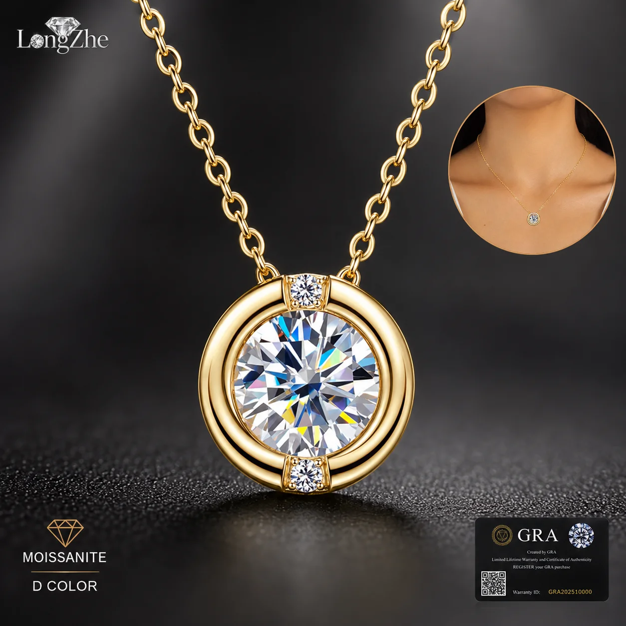 longzhe-s925-シルバー-モアサナイト-ペンダント-ネックレス-102ct-65mm-d-カラー-gra-認定ダイヤモンド-テスター合格-ファインジュエリー-ギフト