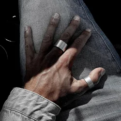 Cuff Knuckle Ring,Adjustable Stainless Steel Rings,Above The Knuckle Ring,Midi Tube Cuff Ring,Boho Wide Band Ring,