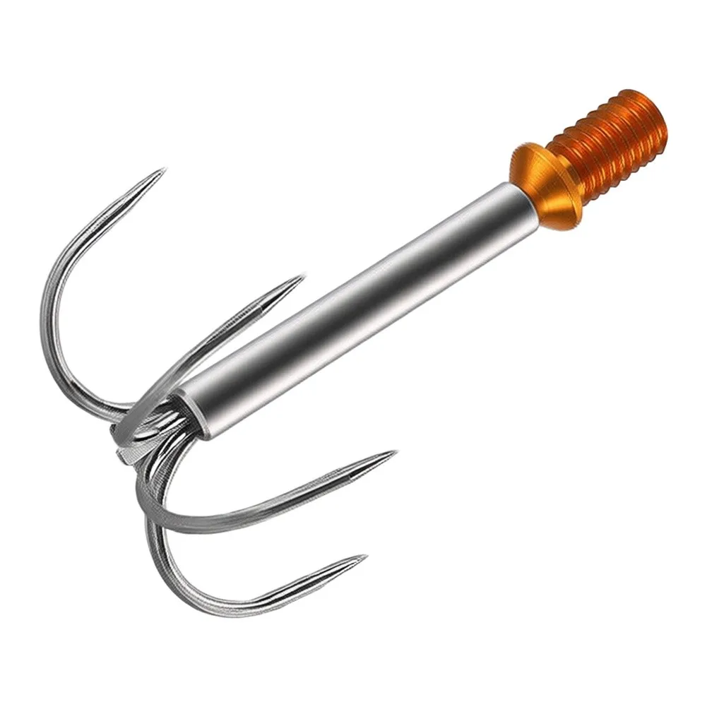 Stainless Steel Sea Fishing Gaff for For squid Cuttlefish Boat Fishing Tool 304 Grade 95mm 55g 60g 5/7 Claws 1/2 Inch