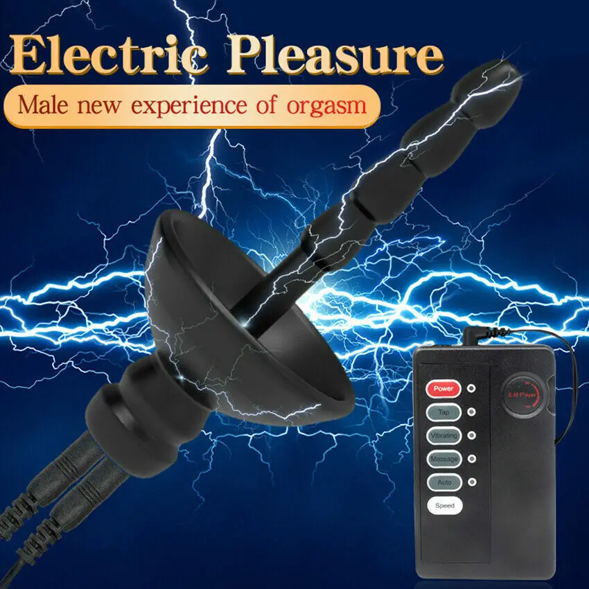 Electro Shock Penis Plug Stimuleren Paard Oogstaaf Veiligheid Siliconen 4 Modi Frequentie Bdsm Urethrale Katheter Volwassen Mannen Nieuwigheid Speelgoed