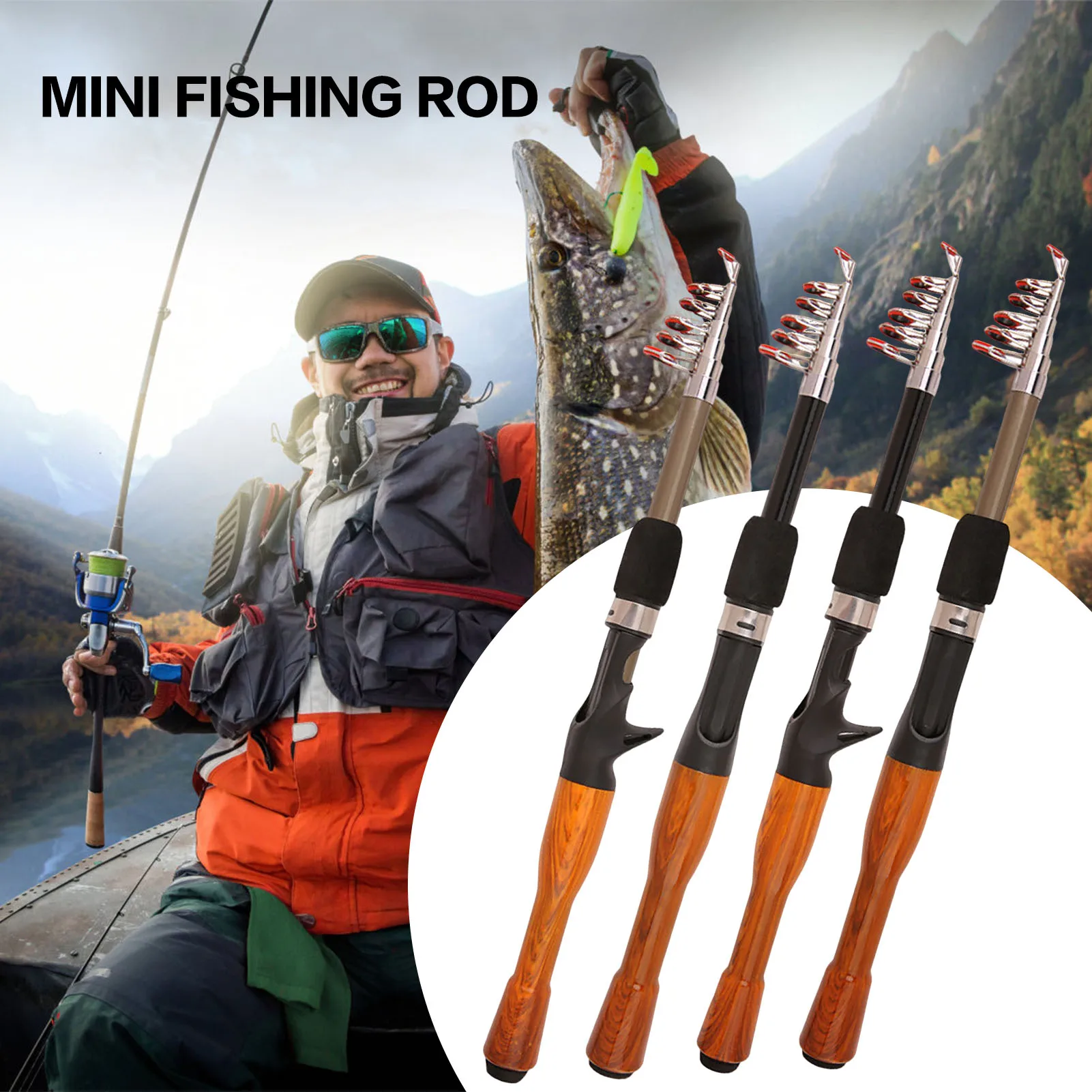 Portable Mini Telescopic Fishing Rod Convenient to Carry and Store Fishing Rod for Underwater Fishing Use