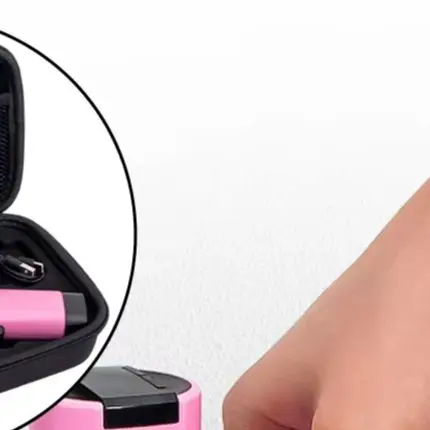 Pink Cordless Electric Scissors 2000mAh USB Rechargeable Round Fabric With 3 For Blades For Leather Cardboard Plastic Tailor Too
