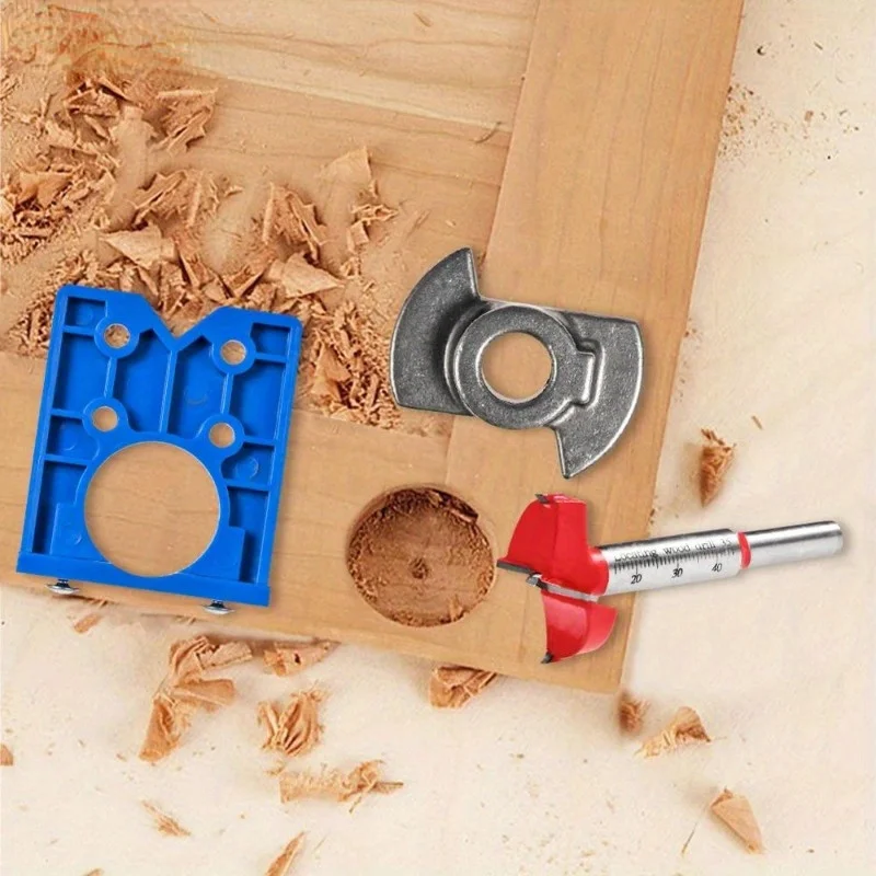 35mm Hinge Hole Jig Drill Guide Set DIY Woodworking Door Hole Opener Concealed