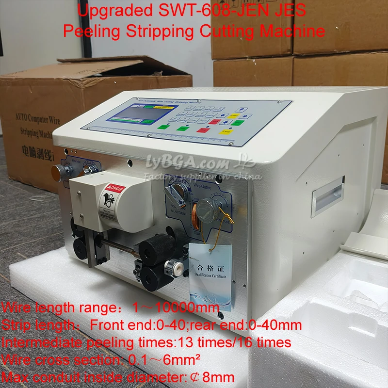 

Модернизированная автоматическая машина для зачистки проводов SWT-608-JEN JES 0,1-8 мм2, компьютерная машина для резки пилинга для электроники