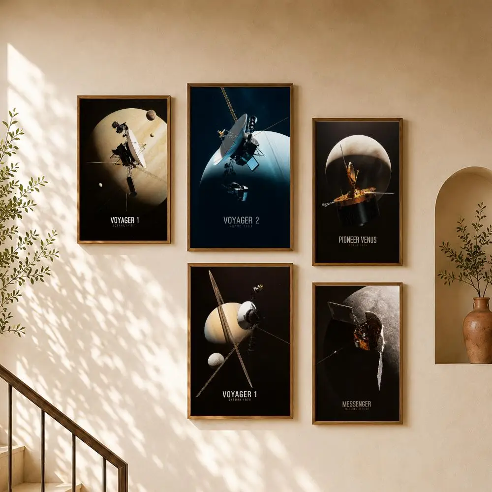 Astronomy Deep Space Probe Cosmic Poster PP Self Adhesive Home Garage Dorm Bar Wall Decor Aesthetic Retro Gift