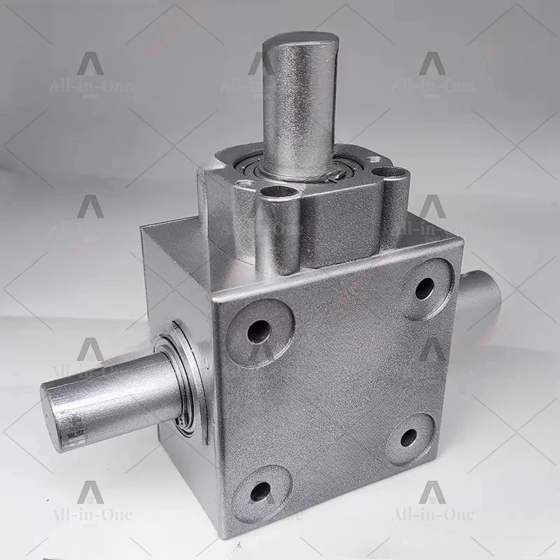 90° Angle Drive Steering Gear Unit Right Angle Bevel Bevel Gearbox Speed Ratio 1:1  Max Speed 1000RPM