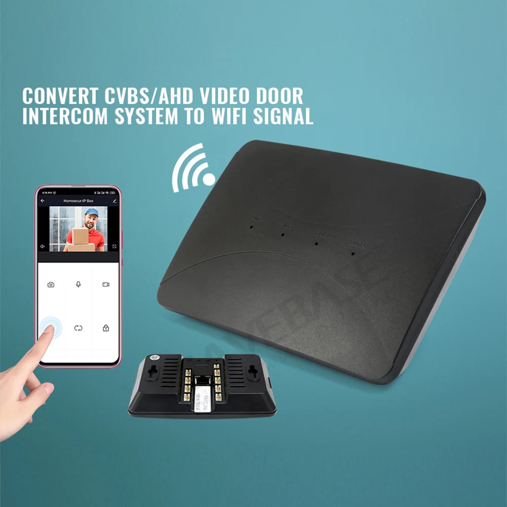WIFI BOX APP iOS/Android Controlled Convert CVBS/AHD Video Door Intercom System to WIFI Signal