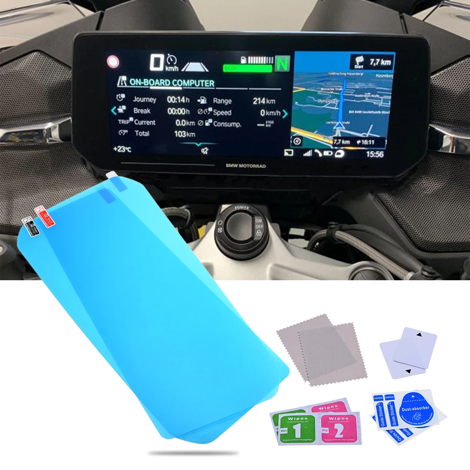 

2 Sets Motorcycle Accessories Dashboard Protective Film For BMW R1250RT R 1250 RT 2021 TPU Cluster Screen Film Scratch-Resistant