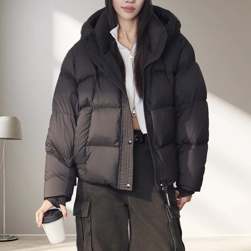 Women Short White Duck Down Jacket Winter Duck Feather Coat Woman Korean Style Fashion Puffer Jacket  chaqueta de mujer JK-138