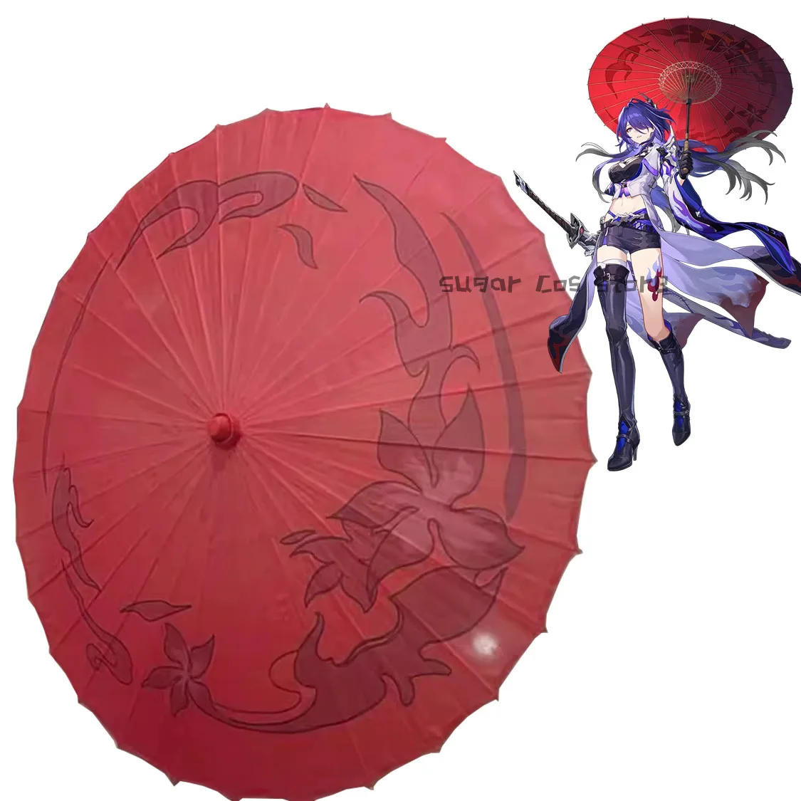 Accessoires de costume de cosplay de jeu Honkai Star Rail Acheron, parapluie rouge, carnaval d'Halloween, accessoires de photographie de jeu de rôle