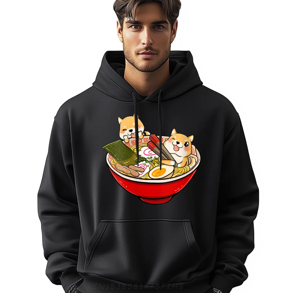 

Shiba Inu Japanese Ramen Kawaii Funny Dog Graphic Tees Men High Quality Men's Sweater Party