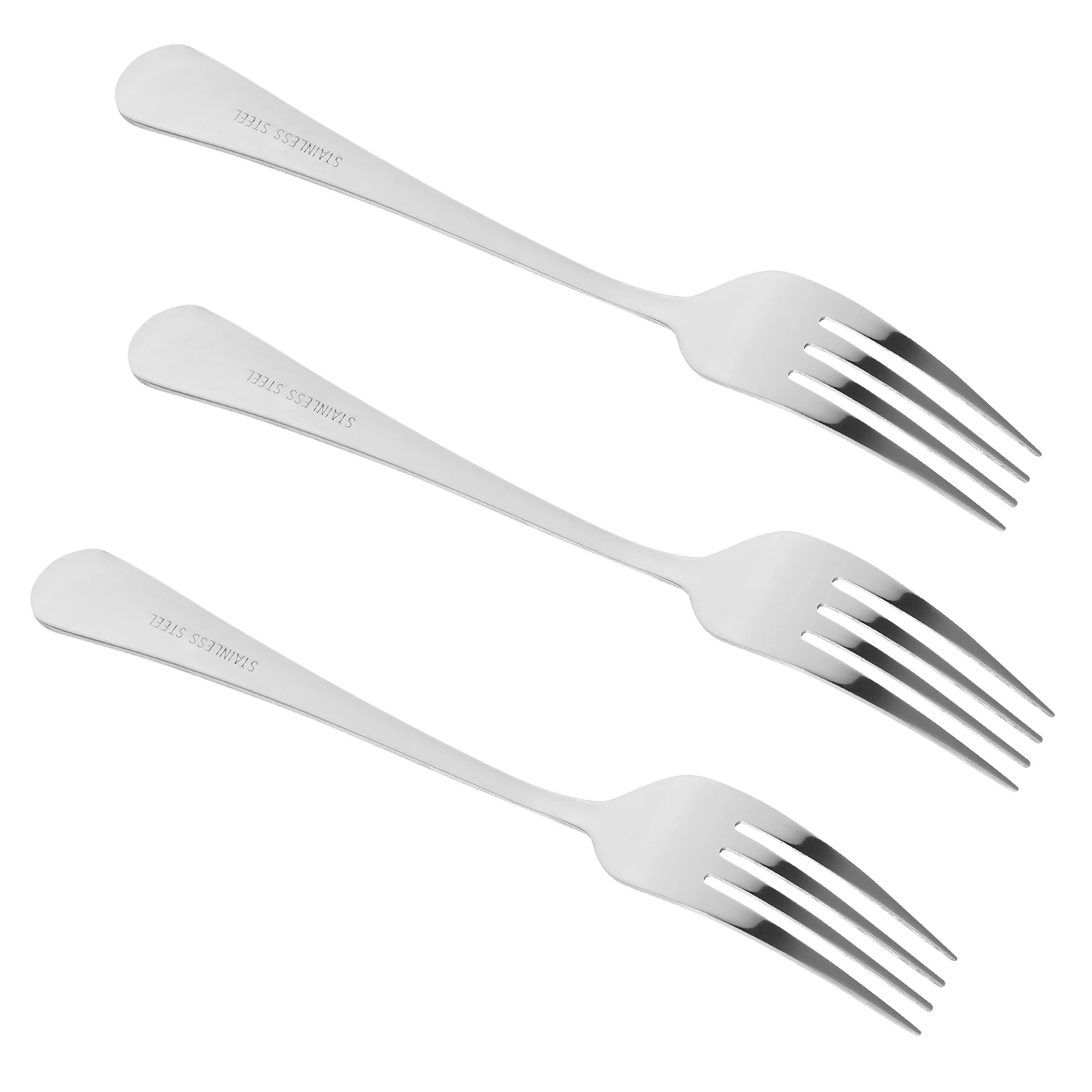 

3pcs Fruit Stainless Steel Noodle Dessert Serving Salad Food Forks Household Tableware Forks Set Kitchen Barware Dinner Party