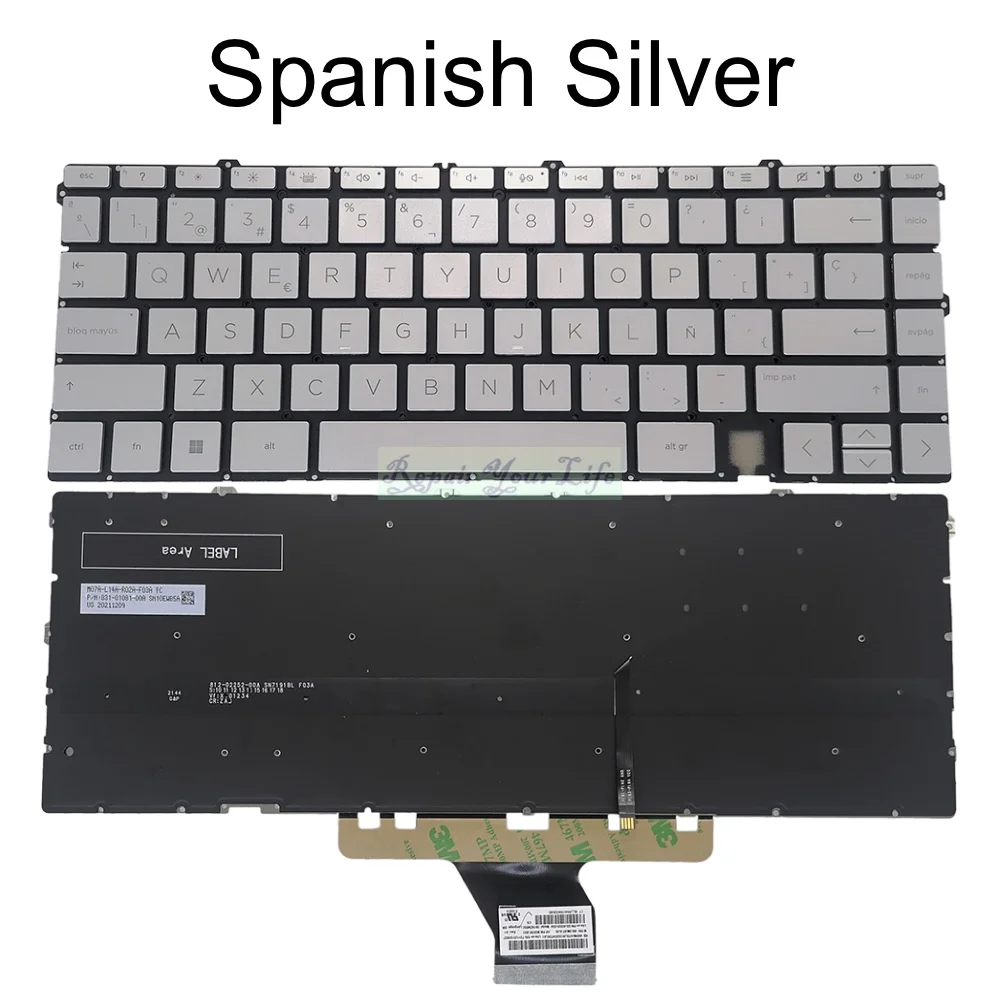 Imagem -04 - Teclado Retroiluminado para hp Envy Reino Unido sp la ua gr X360 13-ay 13-ba 13t-ba 13-bd 13m-bd Bd0023dx Espanhol Latim Alemão Ucrânia M30787