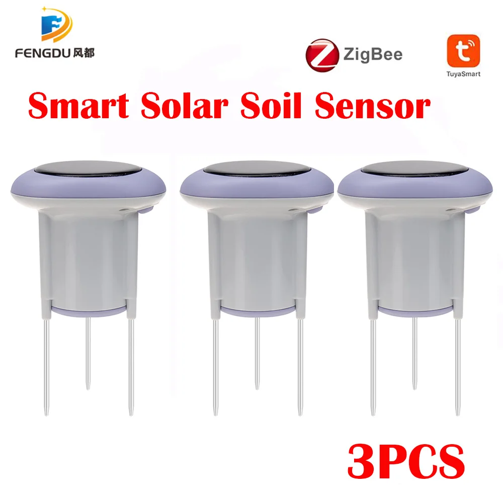 Tuya สมาร์ท Zigbee 3PCS เซ็นเซอร์ดินปลูกอุณหภูมิและความชื้นเครื่องทดสอบตรวจจับเครื่องตรวจจับเซนเซอร์กลางแจ้ง