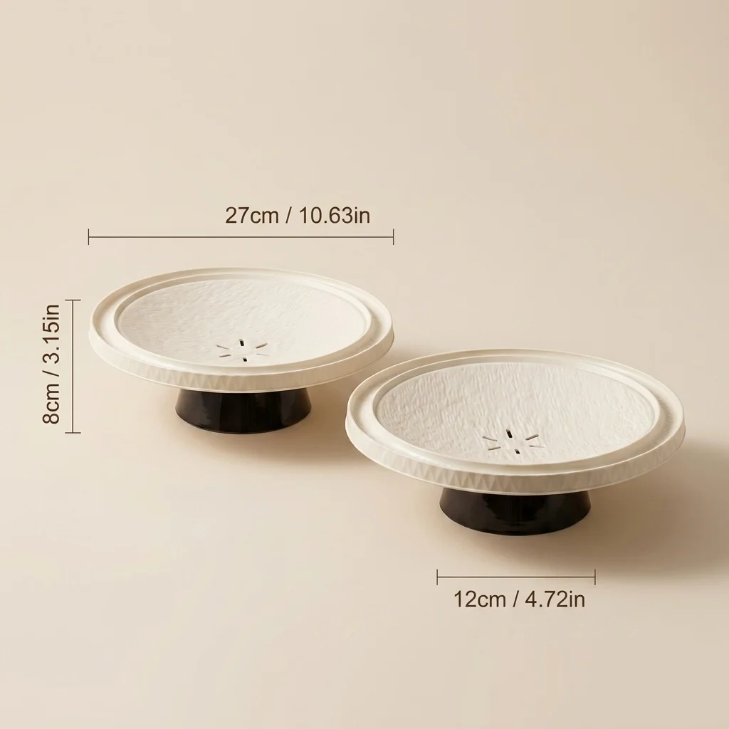 PET Plastic Taartstandaard Afneembare Serveerschalen Stapelbare Fruitkom Snackschaal Herbruikbaar Dessertdisplay Servies Feestartikel