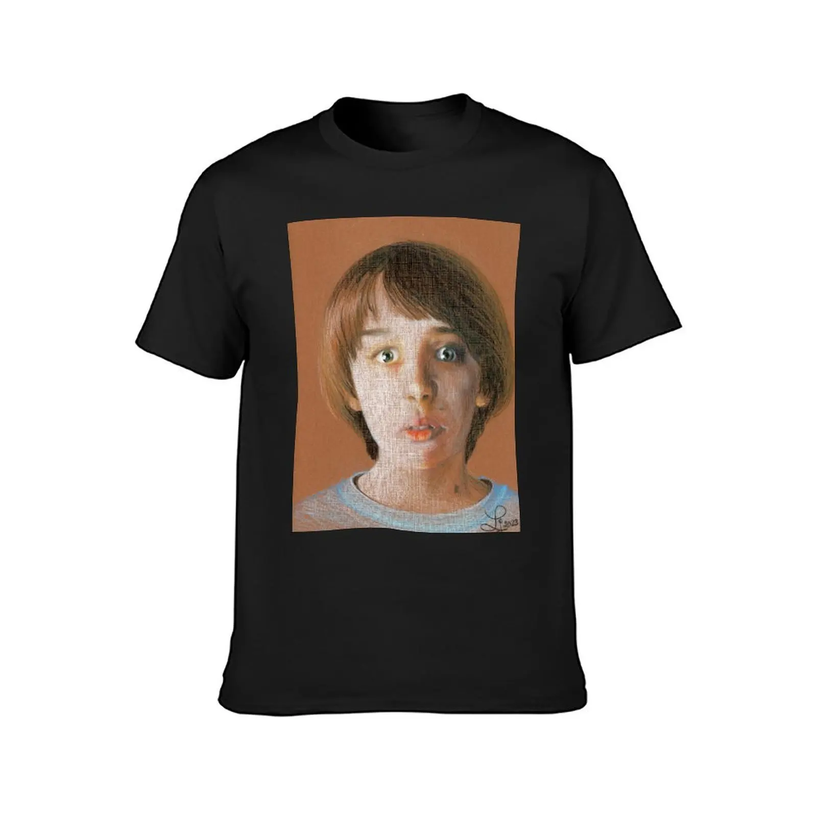 Will Byers Wide-eyed and Terrified T-Shirt customs quick drying summer tops summer clothes mens t shirts