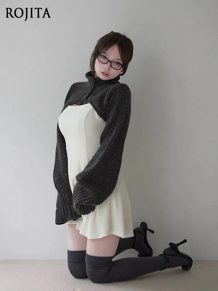 

Dress Sets Japanese-style Sexy Slim-fit Camisole Dress + Short Knitted Cardigan Autumn and Winter Two-piece Sets