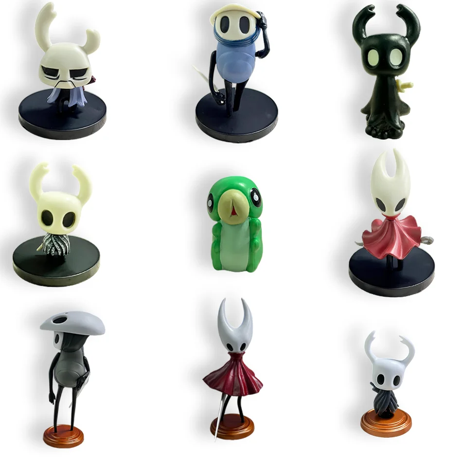 Hollow Knight Mini PVC Actionfigur Sammlermodell-Set Anime-Figur Dekoration Spielzeug Kinder Geburtstag Weihnachtsgeschenk für Gamer