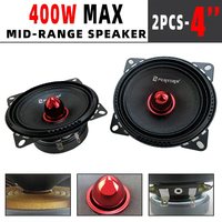 1Pair 4 inch Car Stereo Mid Range Woofer Integrated Vehicle Speaker 400W, 4 ohm Mid-bass Suitable for Car Audio Modification