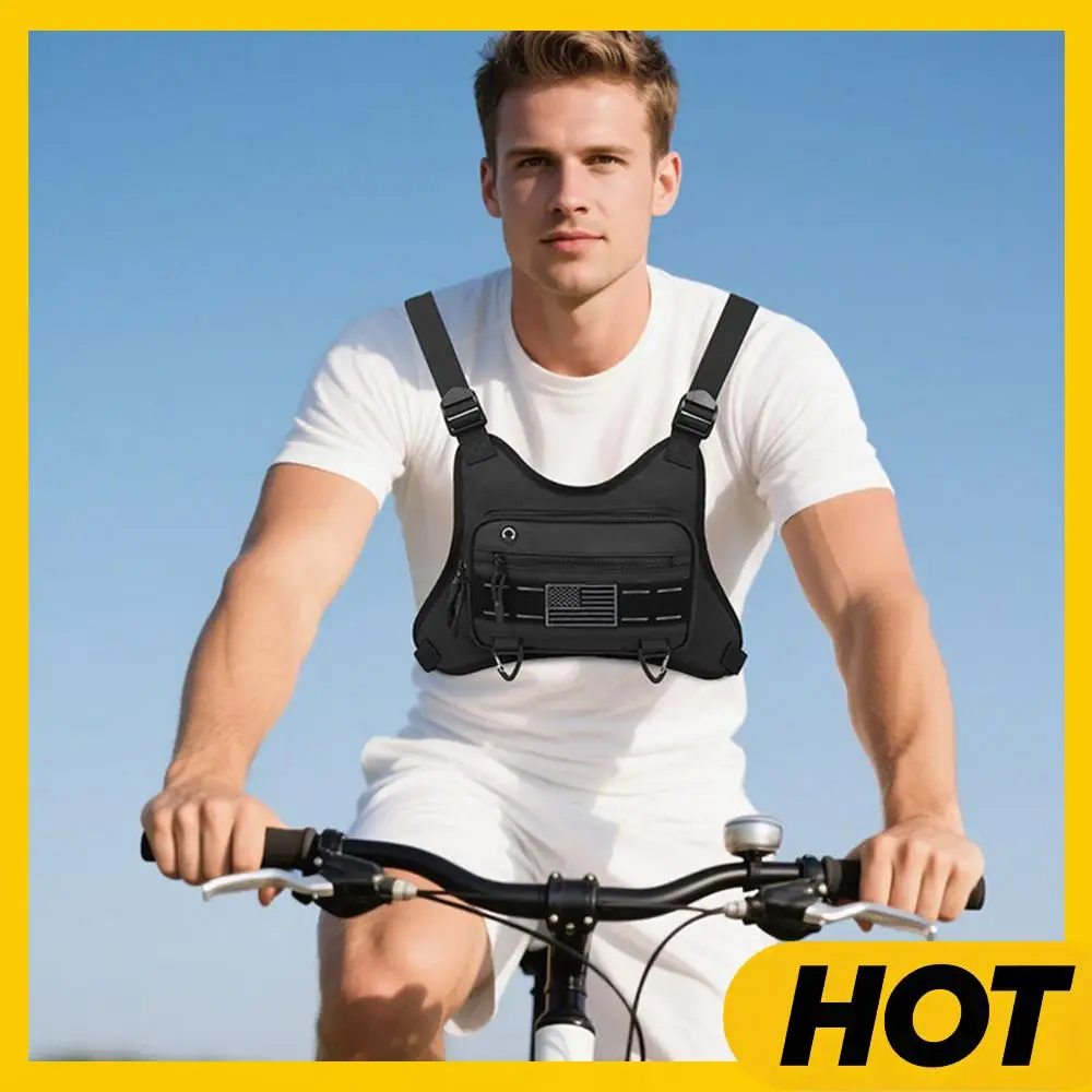 

Многофункциональная регулируемая сумка-жилет EDC для путешествий, бега, велоспорта, походов, мотоциклов, с защитой от кражи, для тренировок и активного отдыха