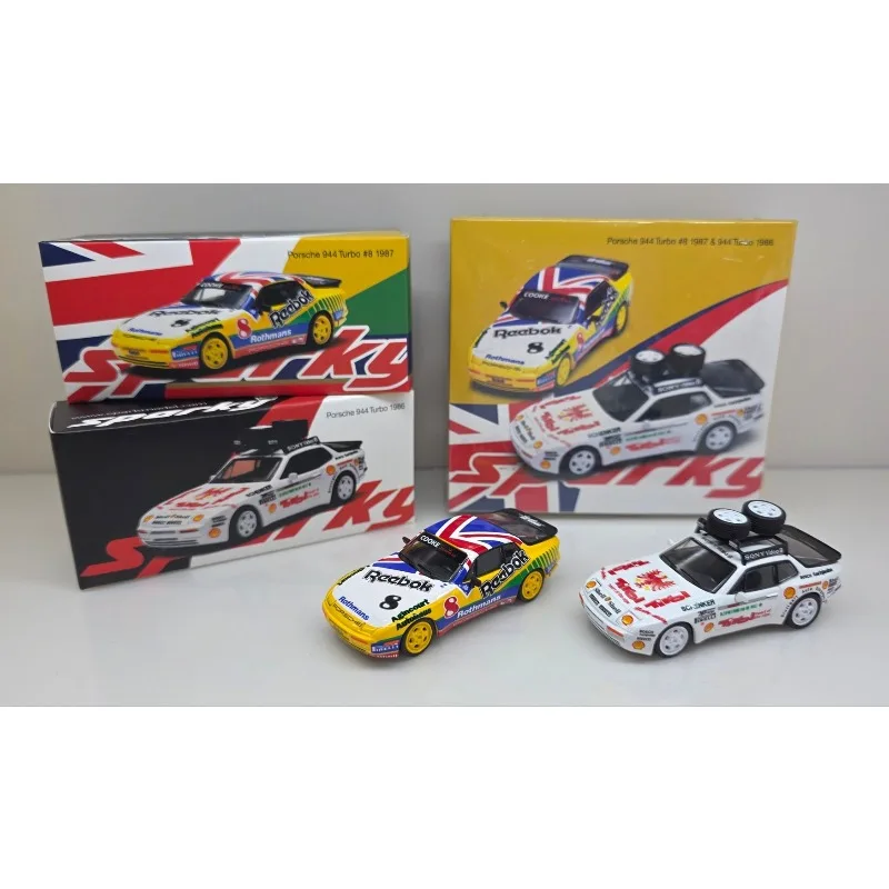 

Коллекционная модель автомобиля Sparky (Tiny Exclusive) 1/64 Porsche 944 Turbo 1987 и Turbo Cup 1988 из литого сплава, подарок, игрушка