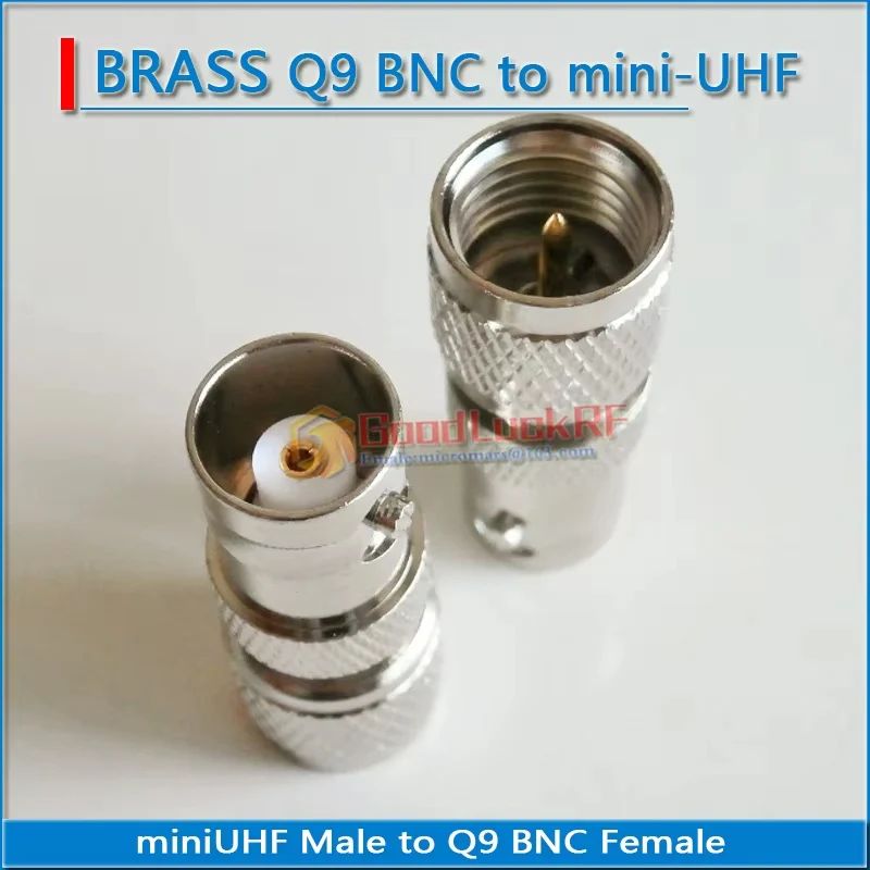 miniUHF mini-UHF Mini UHF Male to Q9 BNC Female Straight 50 ohm Copper RF Connector Adapters