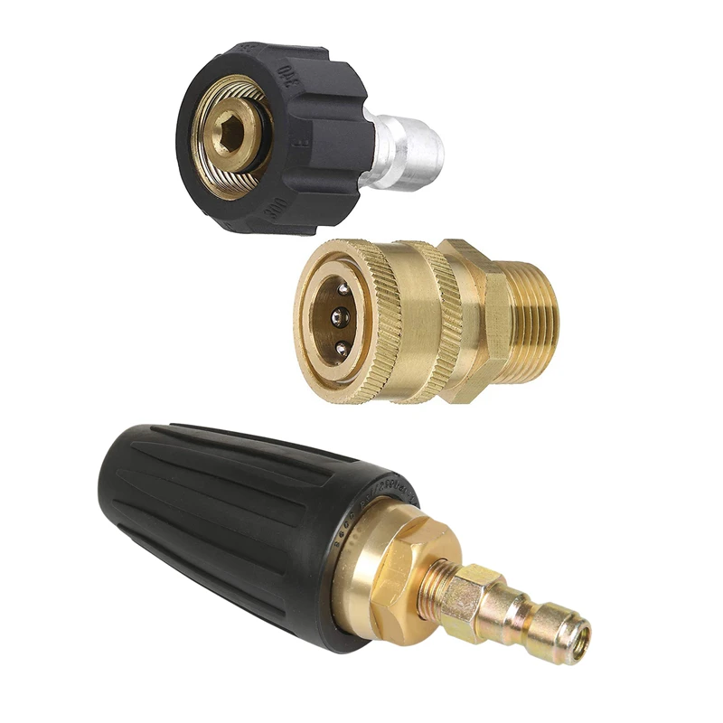 1 Set Universal Pressure Washer Turbo Nozzle 7 1 Set Pressure Washer Adapter Set,Quick Connect Kit,Metric M22 15Mm Female Swivel