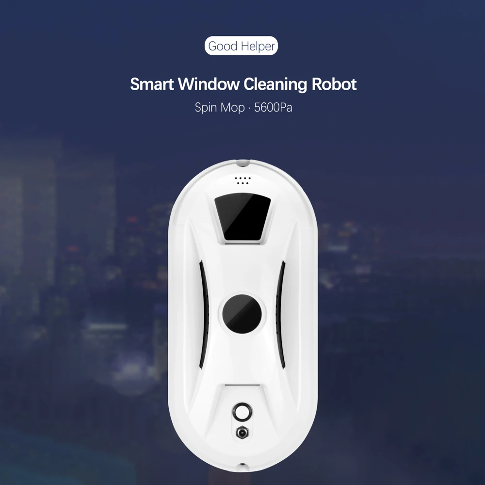 Window Cleaner Robot, Automatic Cleaning with Intelligent Path Planning, Edge Detection Technology, Remote Control, White