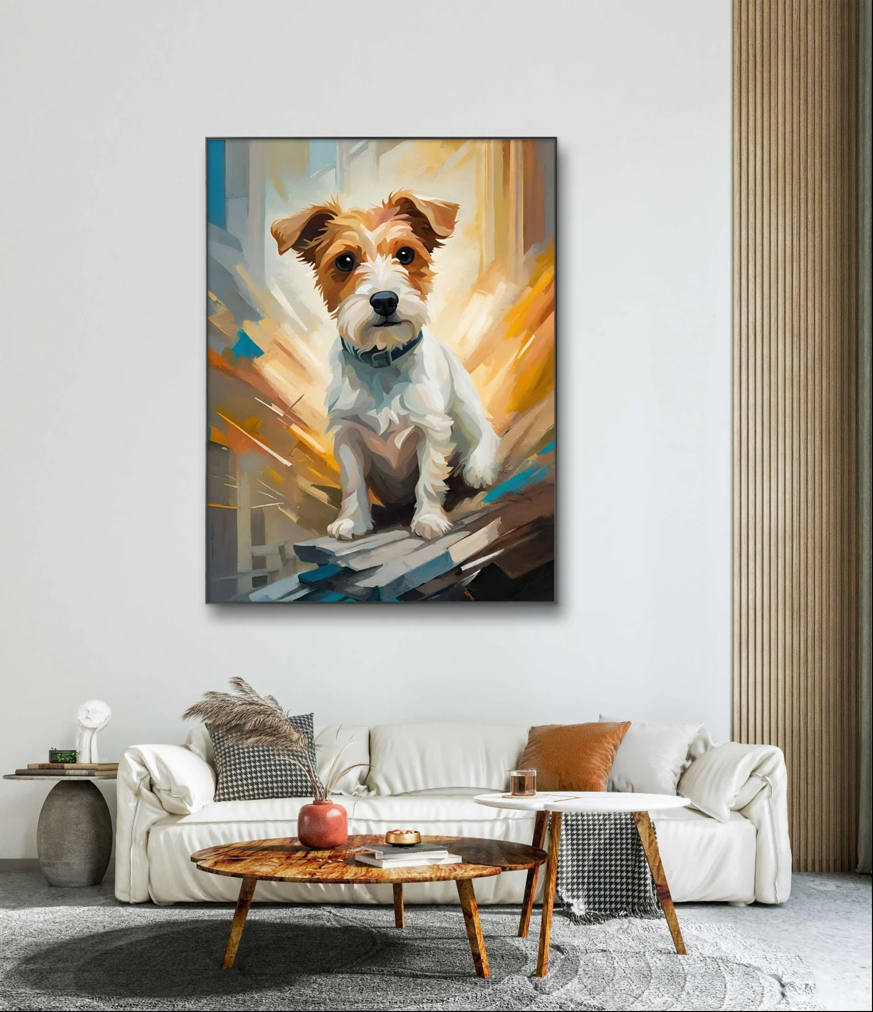 Fox Terriers 5D Diamond Painting Cartoon Dog Portrait Diamond Embroidery Cross Stitch Kid Gift Living Room Bedroom Wall Decor