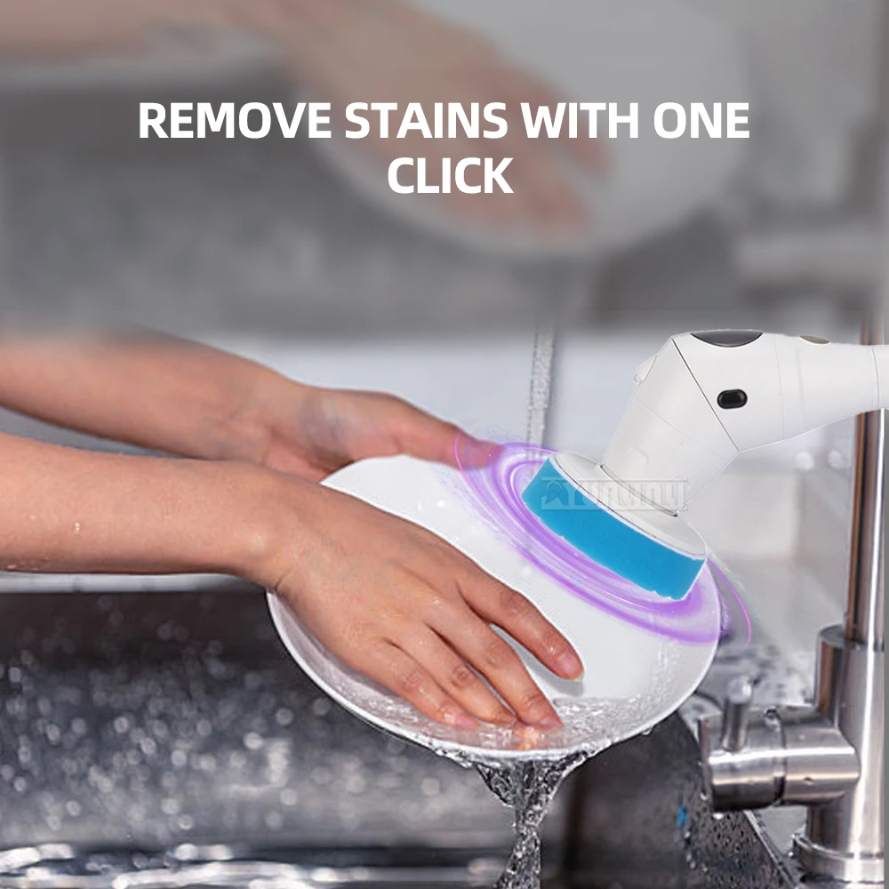 2025 Nuova spazzola per pulizia wireless elettrica domestica Lavapavimenti rotante per pavimenti Bagno Cucina Gadget utili