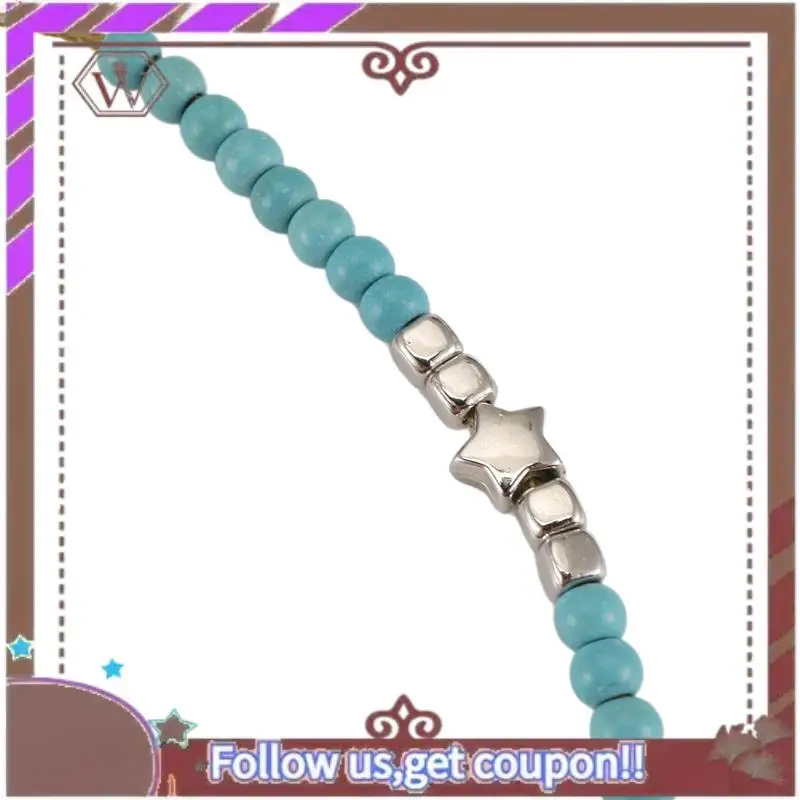 A95D-Bohemian Star Beads Stone Anklets For Women Vintage Woven Rope Pendant Bracelet On Leg Anklet Beach Ankle Jewelry New Gift