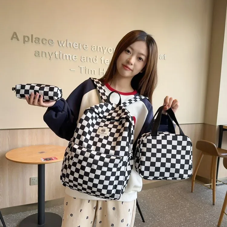 

Fashionable backpack new simple and versatile women's bag, college student school bag, casual large capacity backpack
