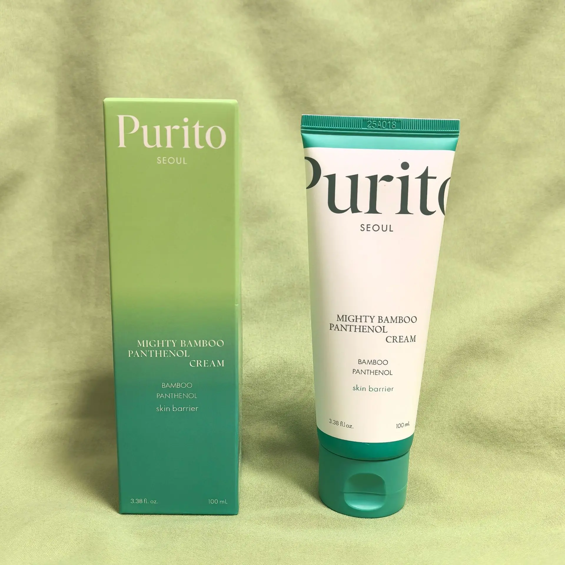 Crema coreana Purito Mighty Bamboo Extract Panthenol, esencia calmante ligera de rápida absorción, reparadora de barrera, antienvejecimiento