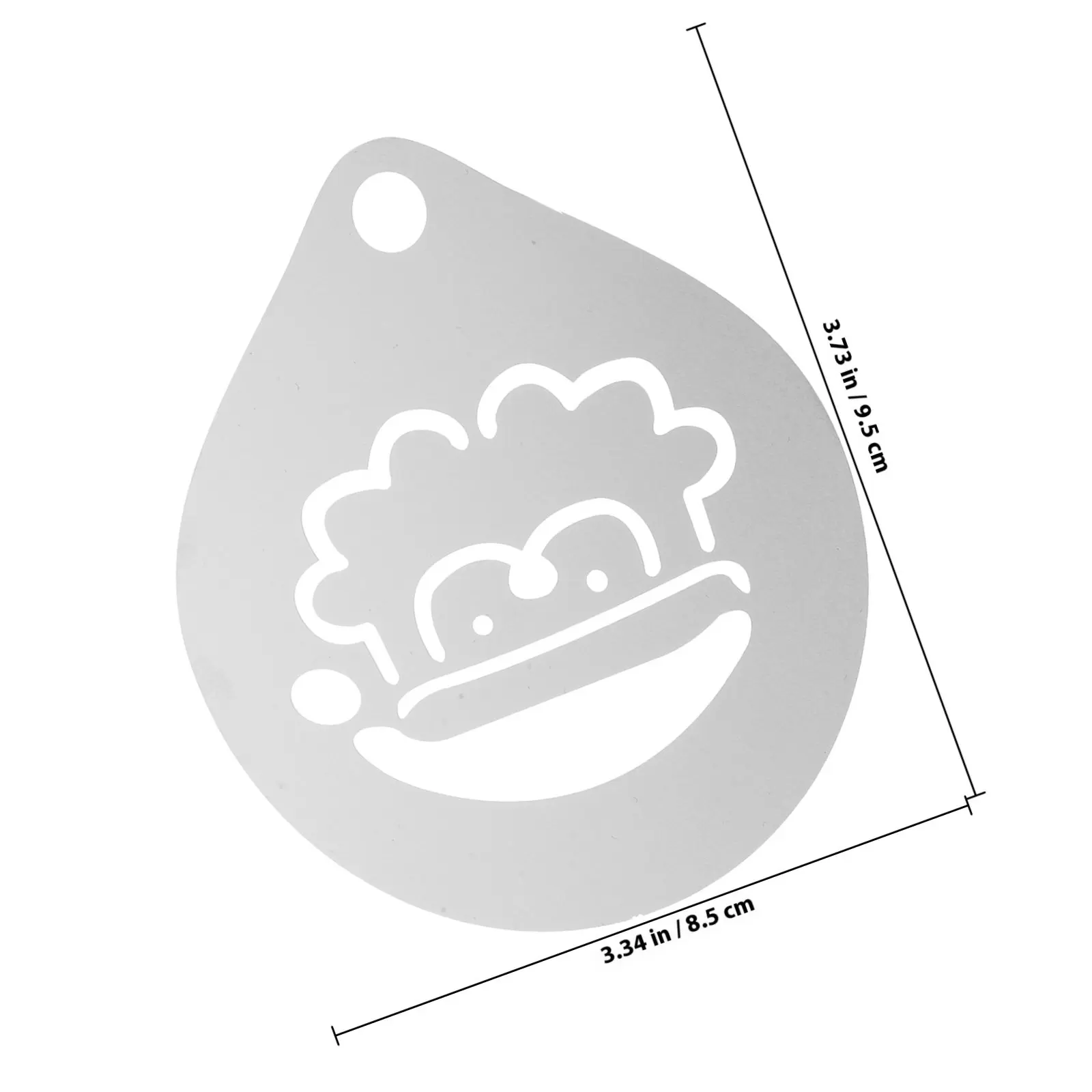 304 Stainless Steel Latte Art Stencil Reusable Coffee Decorating Template for Cappuccino Milk Foam Cocoa Cinnamon Powder