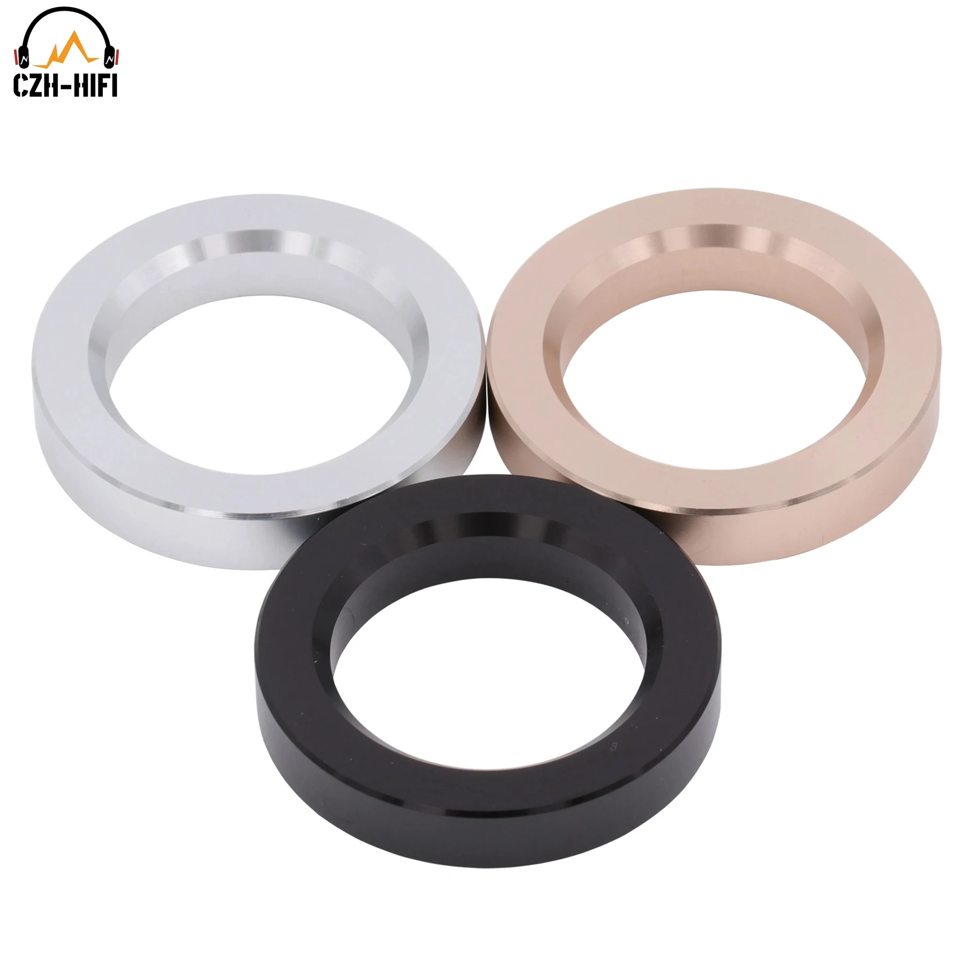 1szt 34 * 23 * 6mm Obrabiane w całości z aluminium Wzmacniacz rurowy z pierścieniem Dekorowanie podkładki okrągłej Vintage Hifi Audio 6SN7 CV181 6SL7 6N8P