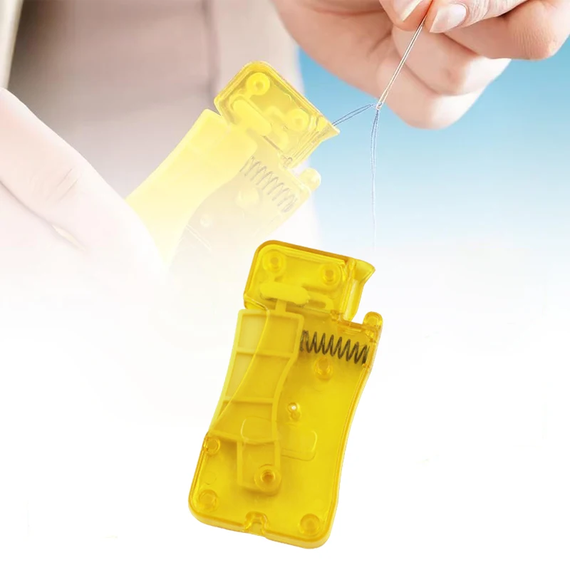 Automatic Needle Threader Self-Thread Guide Plastic Sewing Accessories Device for Hand Stitching and Machine Quick Threading