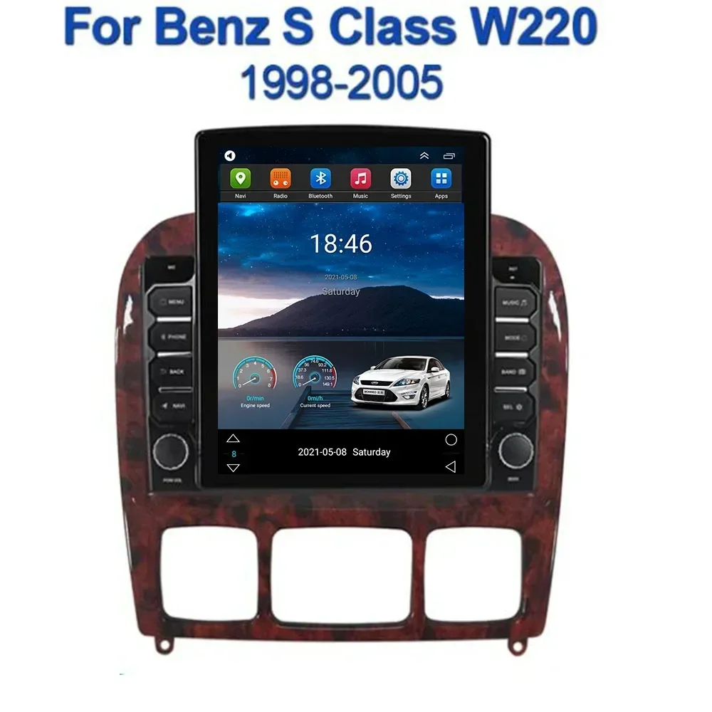 Android 13 Tesla Car Radio Audio Multimedia Player For Mercedes Benz S Class W220 S280 S320 S350 S400 S430 S500 GPS Navigation