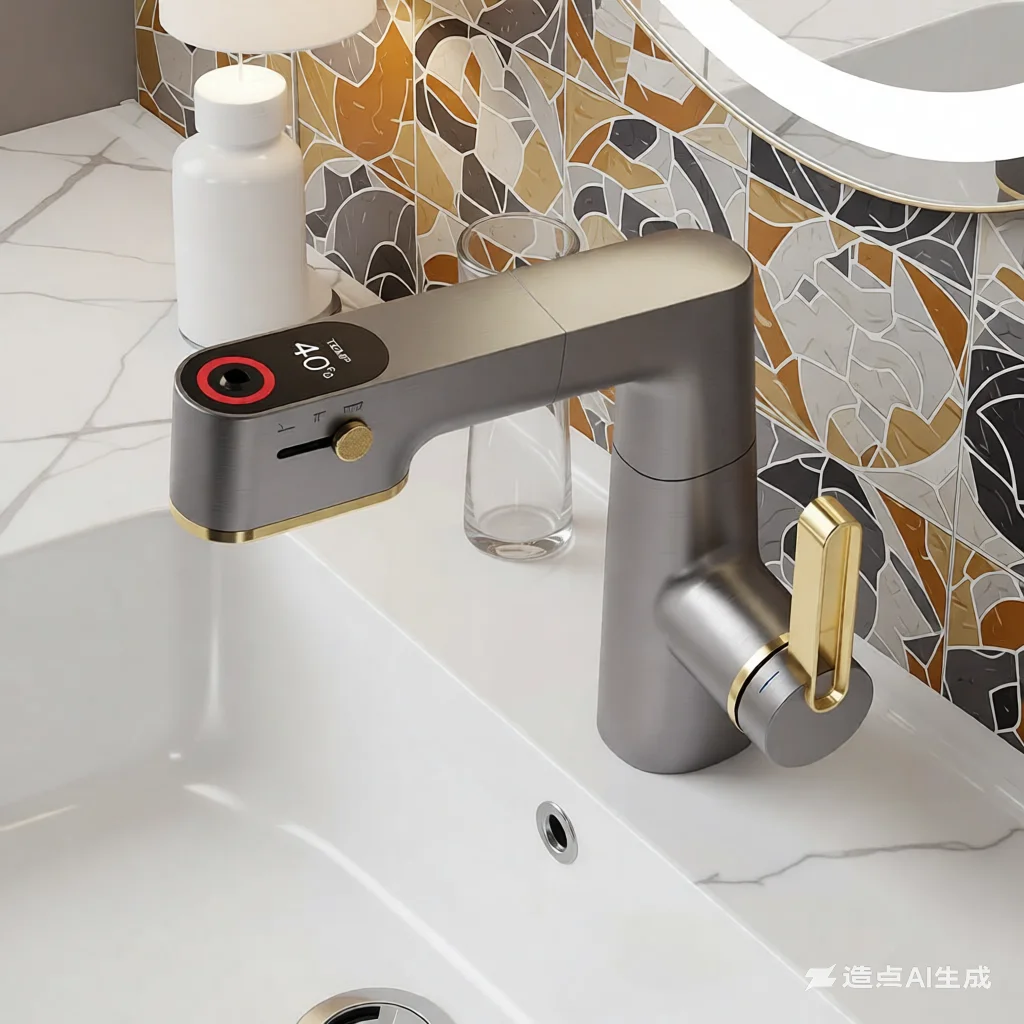 

Lead-Free Pull-Out Faucet - 360° Swivel High Arc, Dual Mode & Brushed Nickel/Chrome