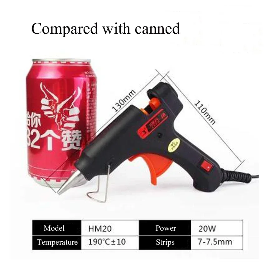 hot sale 20W/220V Hot Melt Glue Gun with Dedicated stent Industrial Mini Guns Thermo Electric Heat Temperature Tool