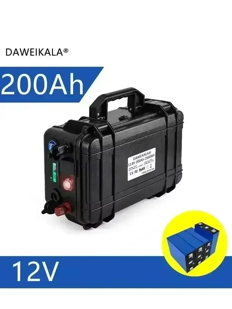 

LiFePO4 высокой емкости 12 В 200 Ач аккумулятор водонепроницаемый для гольф-кара солнечный инвертор для хранения RV литий-железо-фосфатные элементы