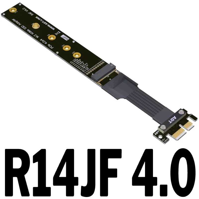 M.2 NVMe/M2 WiFi/Mini-PCIe SSD To PCIe 4.0 x1 Extension Cable Key-M/Key A.E/mPCIe Gen4 x1 Riser Ribbon Adapter R15JF R16JF R14JF