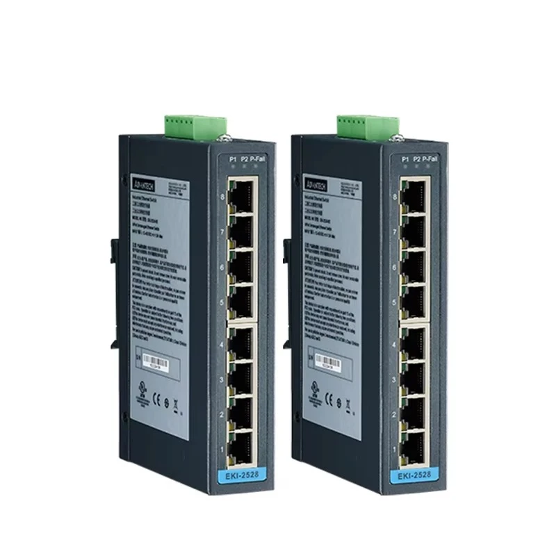 

Компактный 8-портовый промышленный Ethernet-коммутатор 10/100 Мбит/с с функцией PoE, 1G, для автоматизации на DIN-рейке на производстве