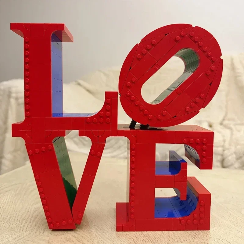 Kreative 791PCS LIEBE Skulptur Modell Bausteine Kunst Bau Ziegel Spielzeug Schreibtisch Dekoration Geschenk Für Freundin Frauen