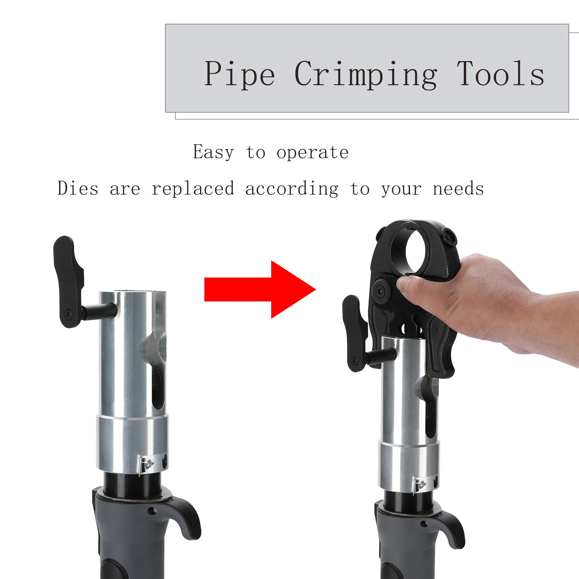 ES-1550 Tekan PEX Tang Tekan Pipa Baja Tahan Karat Alat Crimping Hidrolik untuk Rahang U TH V DN